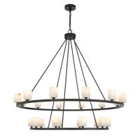 LED Chandelier by Crystorama - Aragon Collection, Matte Black Finish - ARA-10268-MK-ST