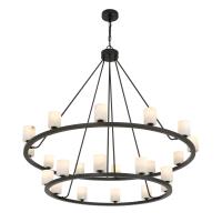 LED Chandelier by Crystorama - Aragon Collection, Matte Black Finish - ARA-10268-MK-ST