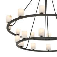 LED Chandelier by Crystorama - Aragon Collection, Matte Black Finish - ARA-10268-MK-ST