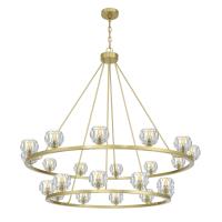 LED Chandelier by Crystorama - Aragon Collection, Soft Brass Finish - ARA-10268-SB