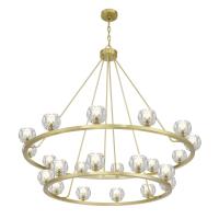 LED Chandelier by Crystorama - Aragon Collection, Soft Brass Finish - ARA-10268-SB
