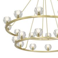 LED Chandelier by Crystorama - Aragon Collection, Soft Brass Finish - ARA-10268-SB