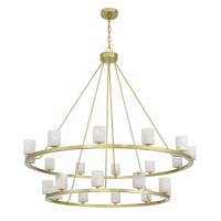 LED Chandelier by Crystorama - Aragon Collection, Soft Brass Finish - ARA-10268-SB-ST