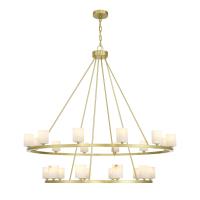 LED Chandelier by Crystorama - Aragon Collection, Soft Brass Finish - ARA-10268-SB-ST