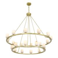 LED Chandelier by Crystorama - Aragon Collection, Soft Brass Finish - ARA-10268-SB-ST