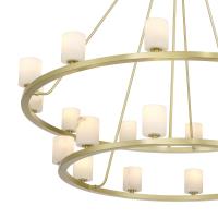 LED Chandelier by Crystorama - Aragon Collection, Soft Brass Finish - ARA-10268-SB-ST