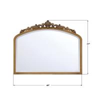Mirror by Crystorama - Arden Collection, Burnished Brass Finish - ARN-M701-BB