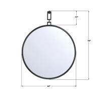 Mirror by Crystorama - Alston Collection, Matte Black Finish - AST-M860-MK