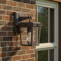 One Light Outdoor Wall Sconce by Crystorama - Belmont Collection, Twilight Bronze Finish - BEL-A8061-TZ