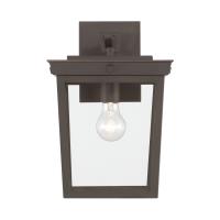 One Light Outdoor Wall Sconce by Crystorama - Belmont Collection, Twilight Bronze Finish - BEL-A8062-TZ