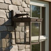 One Light Outdoor Wall Sconce by Crystorama - Belmont Collection, Twilight Bronze Finish - BEL-A8062-TZ
