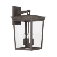 Three Light Outdoor Wall Sconce by Crystorama - Belmont Collection, Twilight Bronze Finish - BEL-A8063-TZ