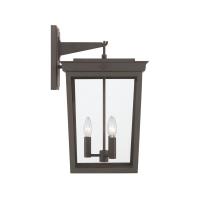 Three Light Outdoor Wall Sconce by Crystorama - Belmont Collection, Twilight Bronze Finish - BEL-A8063-TZ