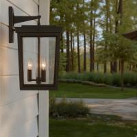 Three Light Outdoor Wall Sconce by Crystorama - Belmont Collection, Twilight Bronze Finish - BEL-A8063-TZ