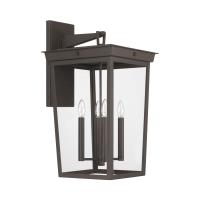 Four Light Outdoor Wall Sconce by Crystorama - Belmont Collection, Twilight Bronze Finish - BEL-A8064-TZ
