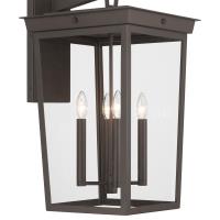 Four Light Outdoor Wall Sconce by Crystorama - Belmont Collection, Twilight Bronze Finish - BEL-A8064-TZ