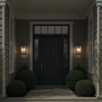 Four Light Outdoor Wall Sconce by Crystorama - Belmont Collection, Twilight Bronze Finish - BEL-A8064-TZ