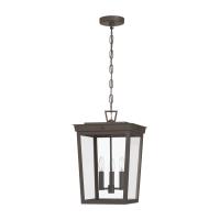 Three Light Outdoor Pendant by Crystorama - Belmont Collection, Twilight Bronze Finish - BEL-A8065-TZ