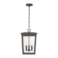 Three Light Outdoor Pendant by Crystorama - Belmont Collection, Twilight Bronze Finish - BEL-A8065-TZ