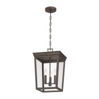 Three Light Outdoor Pendant by Crystorama - Belmont Collection, Twilight Bronze Finish - BEL-A8065-TZ