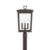 Three Light Outdoor Post Mount by Crystorama - Belmont Collection, Twilight Bronze Finish - BEL-A8069-TZ