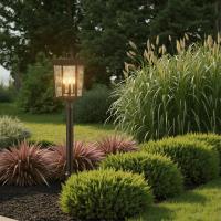 Three Light Outdoor Post Mount by Crystorama - Belmont Collection, Twilight Bronze Finish - BEL-A8069-TZ