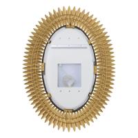 LED Mirror by Crystorama - Broche Collection, Antique Gold Finish - BRH-M500-GA
