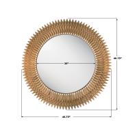 Mirror by Crystorama - Broche Collection, Antique Gold Finish - BRH-M546-GA