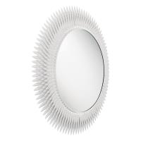 Mirror by Crystorama - Broche Collection, Matte White Finish - BRH-M546-MT