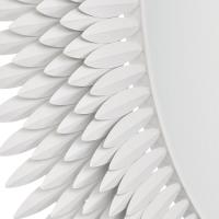 Mirror by Crystorama - Broche Collection, Matte White Finish - BRH-M546-MT