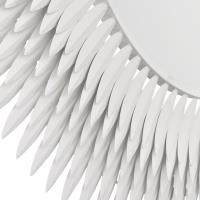 Mirror by Crystorama - Broche Collection, Matte White Finish - BRH-M546-MT