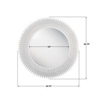 Mirror by Crystorama - Broche Collection, Matte White Finish - BRH-M546-MT
