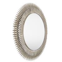 Mirror by Crystorama - Broche Collection, Antique Silver Finish - BRH-M546-SA