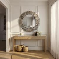 Mirror by Crystorama - Broche Collection, Antique Silver Finish - BRH-M546-SA