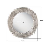 Mirror by Crystorama - Broche Collection, Antique Silver Finish - BRH-M546-SA