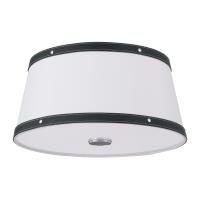 Three Light Flush Mount by Crystorama - Callahan Collection, Polished Nickel Finish - CAL-2400-PN