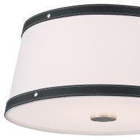 Three Light Flush Mount by Crystorama - Callahan Collection, Polished Nickel Finish - CAL-2400-PN