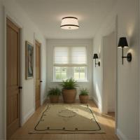 Three Light Flush Mount by Crystorama - Callahan Collection, Polished Nickel Finish - CAL-2400-PN