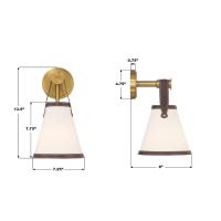 One Light Wall Sconce by Crystorama - Callahan Collection, Luxe Gold Finish - CAL-2401-LG
