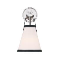 One Light Wall Sconce by Crystorama - Callahan Collection, Polished Nickel Finish - CAL-2401-PN