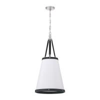 Three Light Pendant by Crystorama - Callahan Collection, Polished Nickel Finish - CAL-2404-PN