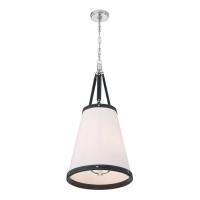 Three Light Pendant by Crystorama - Callahan Collection, Polished Nickel Finish - CAL-2404-PN