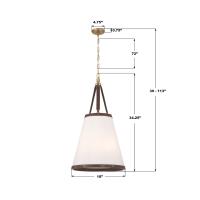 Four Light Pendant by Crystorama - Callahan Collection, Luxe Gold Finish - CAL-2405-LG