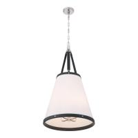 Four Light Pendant by Crystorama - Callahan Collection, Polished Nickel Finish - CAL-2405-PN