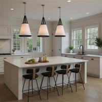 Four Light Pendant by Crystorama - Callahan Collection, Polished Nickel Finish - CAL-2405-PN