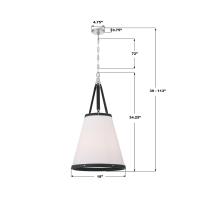 Four Light Pendant by Crystorama - Callahan Collection, Polished Nickel Finish - CAL-2405-PN