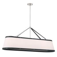 Six Light Chandelier by Crystorama - Callahan Collection, Polished Nickel Finish - CAL-2407-PN