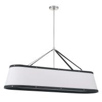 Six Light Chandelier by Crystorama - Callahan Collection, Polished Nickel Finish - CAL-2407-PN