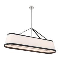 Six Light Chandelier by Crystorama - Callahan Collection, Polished Nickel Finish - CAL-2407-PN