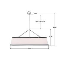 Six Light Chandelier by Crystorama - Callahan Collection, Polished Nickel Finish - CAL-2407-PN
